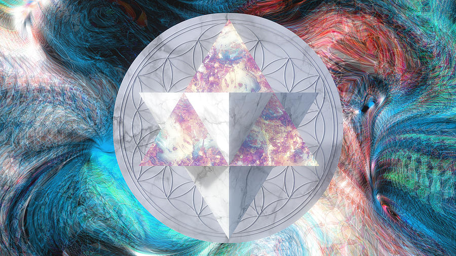 Sacred Geometry - Merkaba - Backgrounds 3a Digital Art by Anarkia An