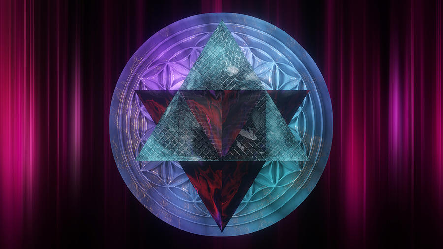 Sacred Geometry - Merkaba - Backgrounds 4a Digital Art by Anarkia An