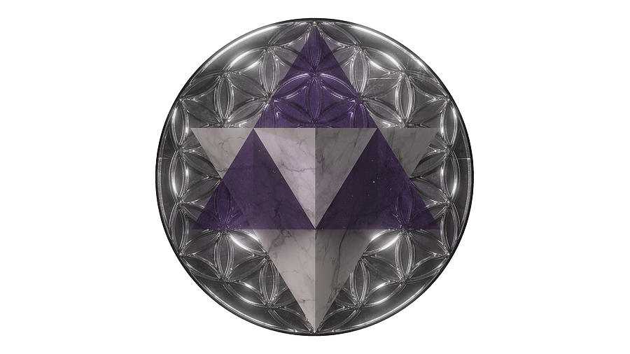 Sacred Geometry - Merkaba - Logo 1a Digital Art by Anarkia An