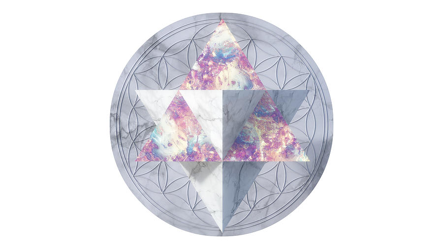 Sacred Geometry - Merkaba - Logo 3a Digital Art by Anarkia An