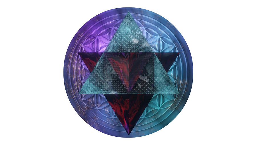 Sacred Geometry - Merkaba - Logo 4a Digital Art by Anarkia An