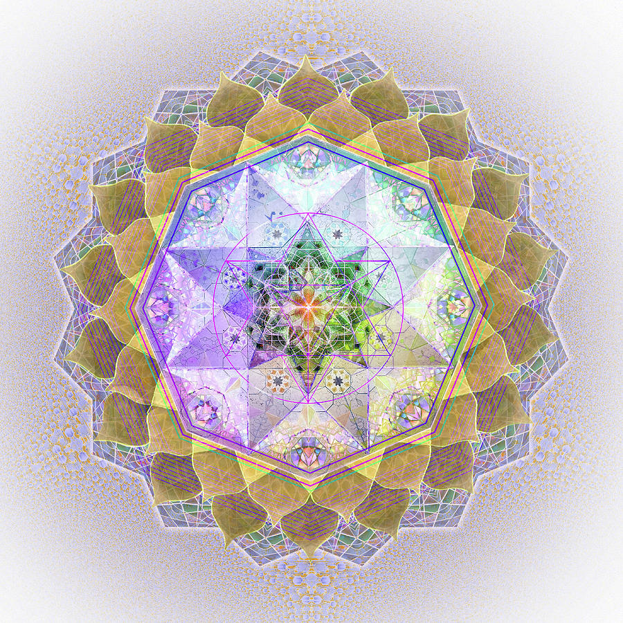 Sacred geometry Mermaid Mandala Purple Digital Art by Misprint Art ...