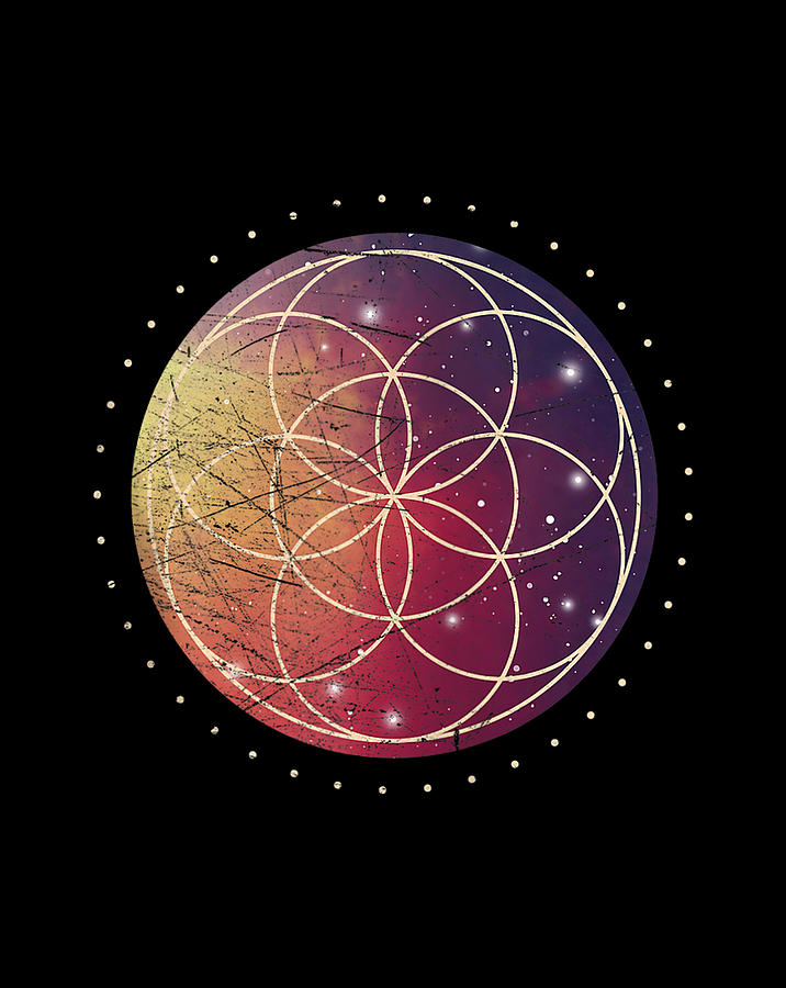 Sacred Geometry The Seed Of Life Flower Psychedelic DMT LSD Digital Art ...