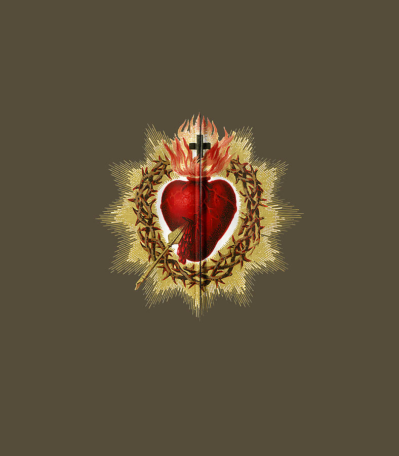 Sacred Heart Fabric, Wallpaper and Home Decor | Spoonflower