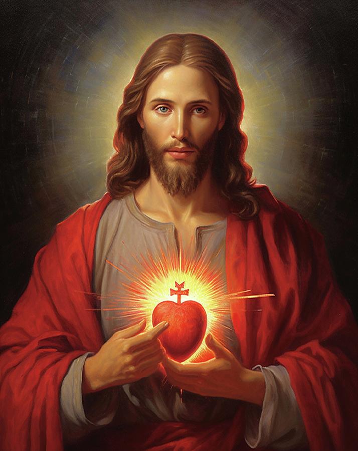 Sacred Heart of Jesus Christ Digital Art by Lucas Paciolo - Fine Art ...