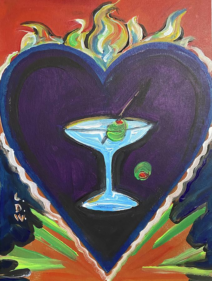 Sacred Heart Of Martinis Painting