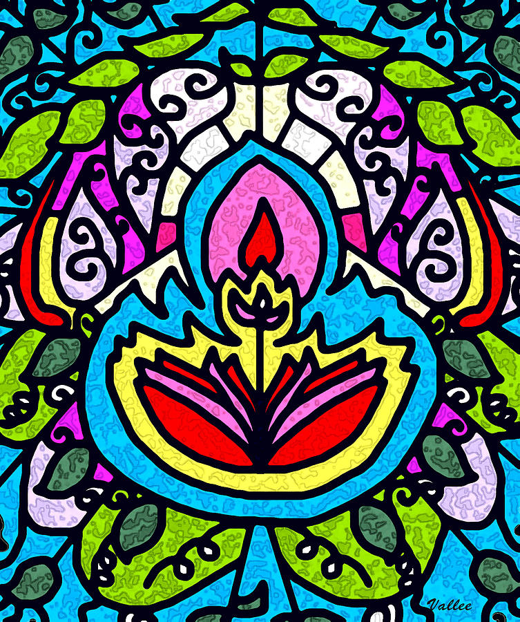 Sacred Lotus Painting by Vallee Johnson