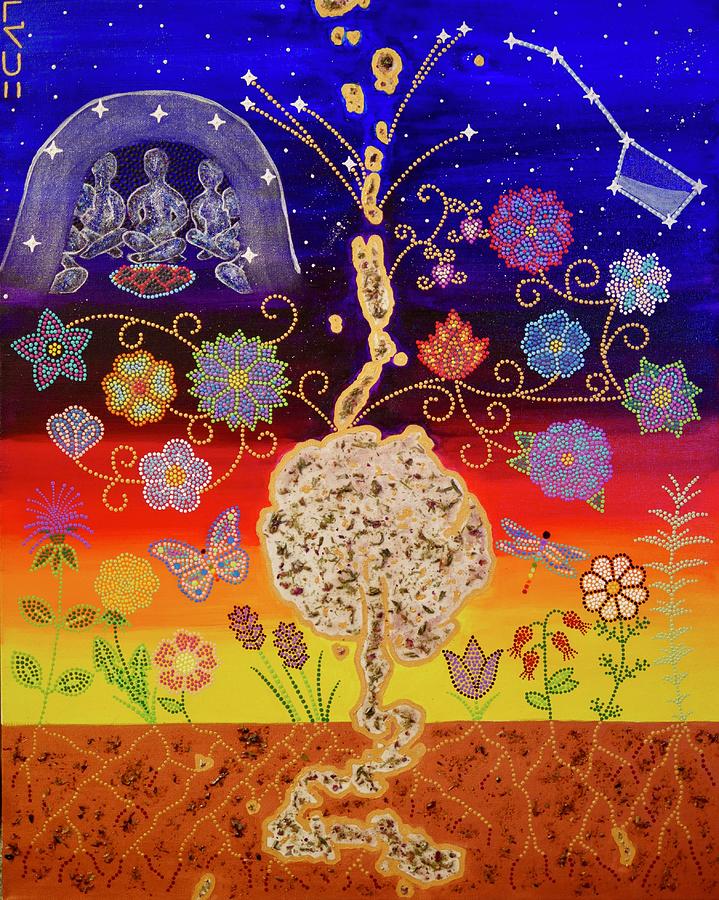 Culture Painting - Sacred Tree by Karlee Fellner Culture Painting - Sacred Tree by Karlee Fellner