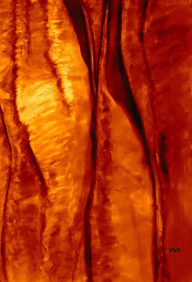Sacred Uluru  - Up  Close Drawing by VIVA Anderson