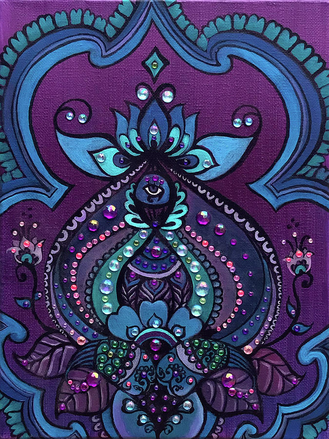 Purple Painting - Sacred Vision by Eleanor Hofer