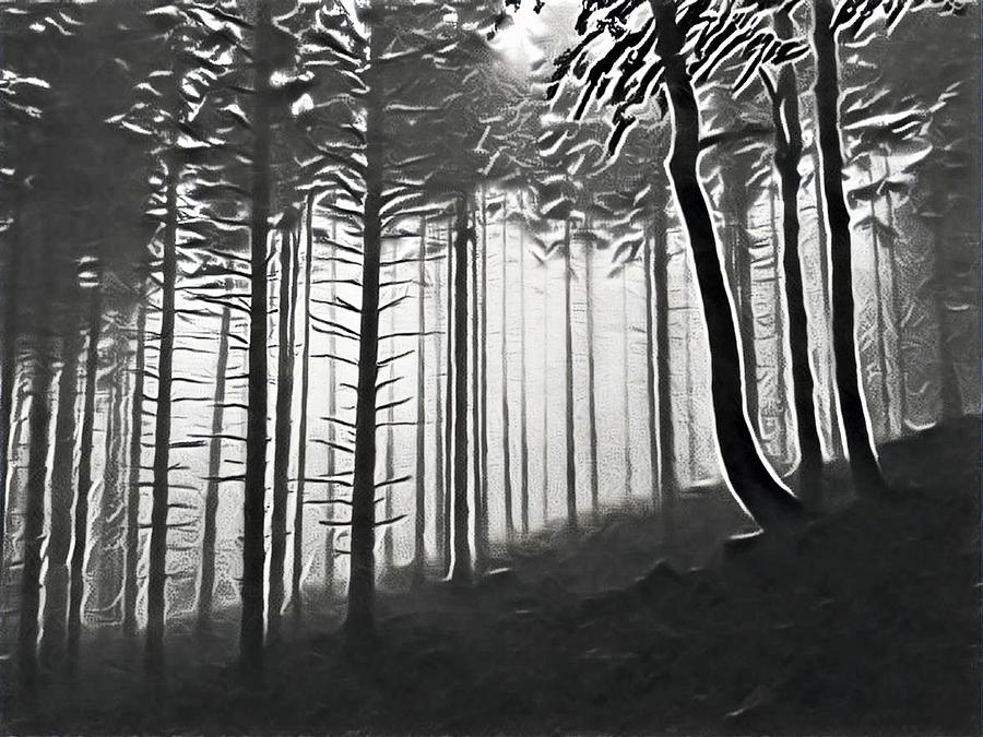 Scary Forest Digital Art by Marek Czartoryski | Pixels