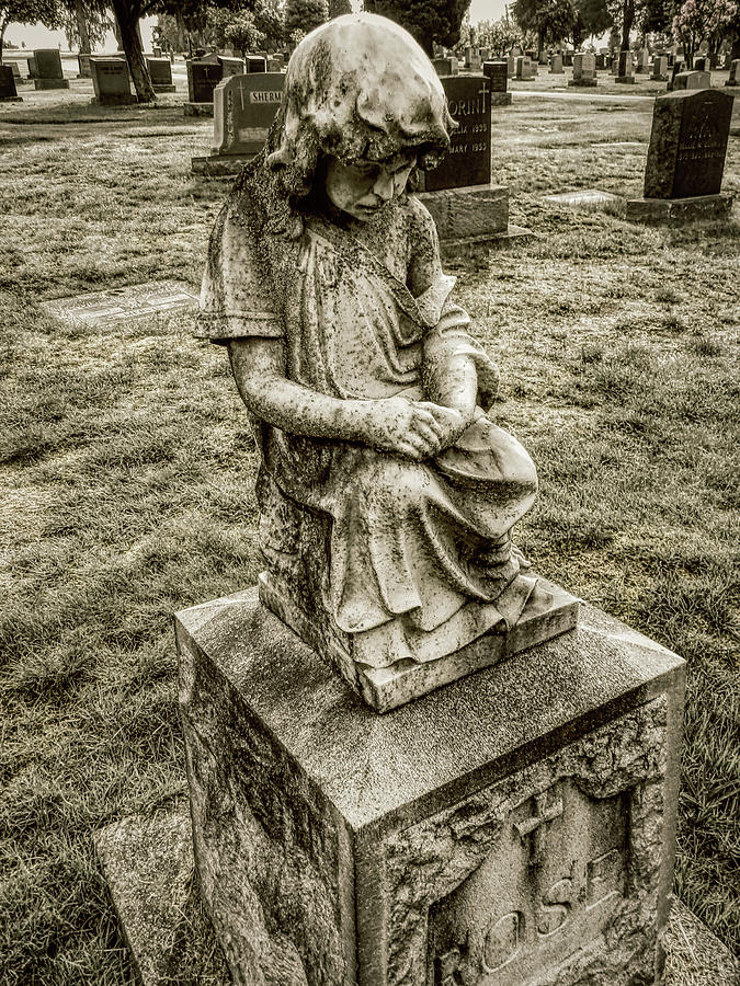 Sad Angel  Photograph by Cathy Anderson