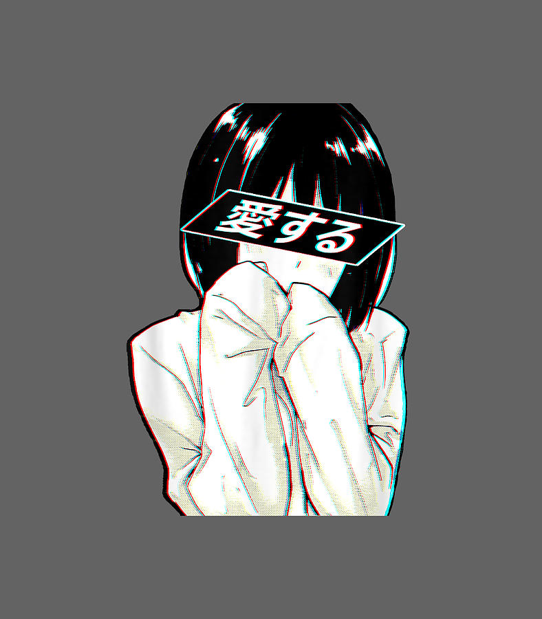 Sad Anime Girl Trashy Wai Digital Art by Rio Zahara