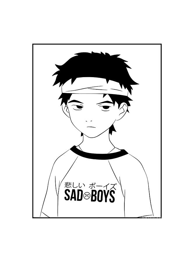 Sad Anime Boy Canvas Prints for Sale