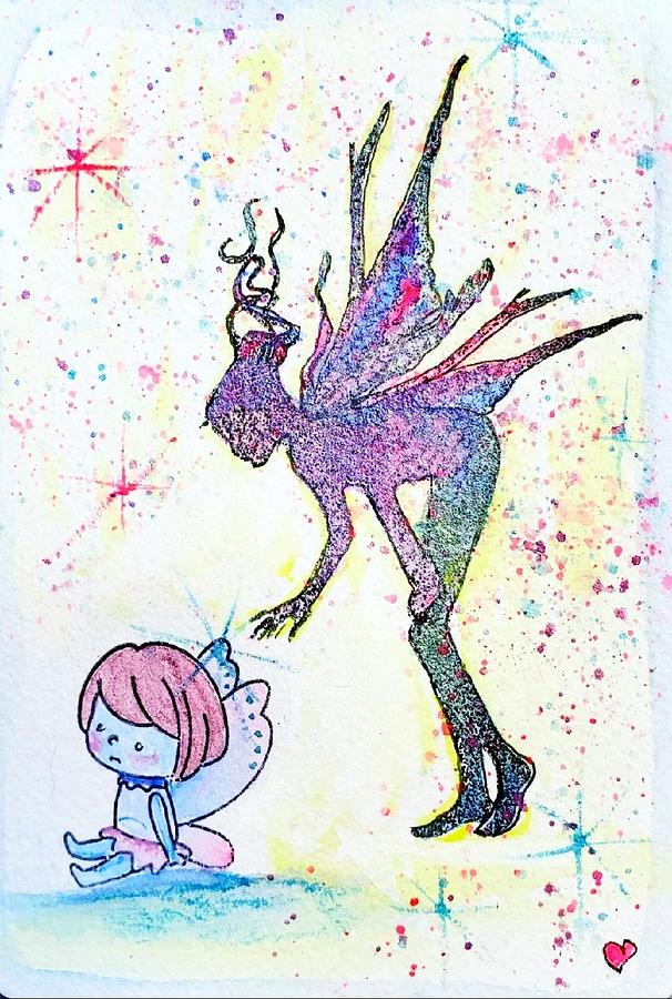 Sad Fairy Painting by Deahn Benware
