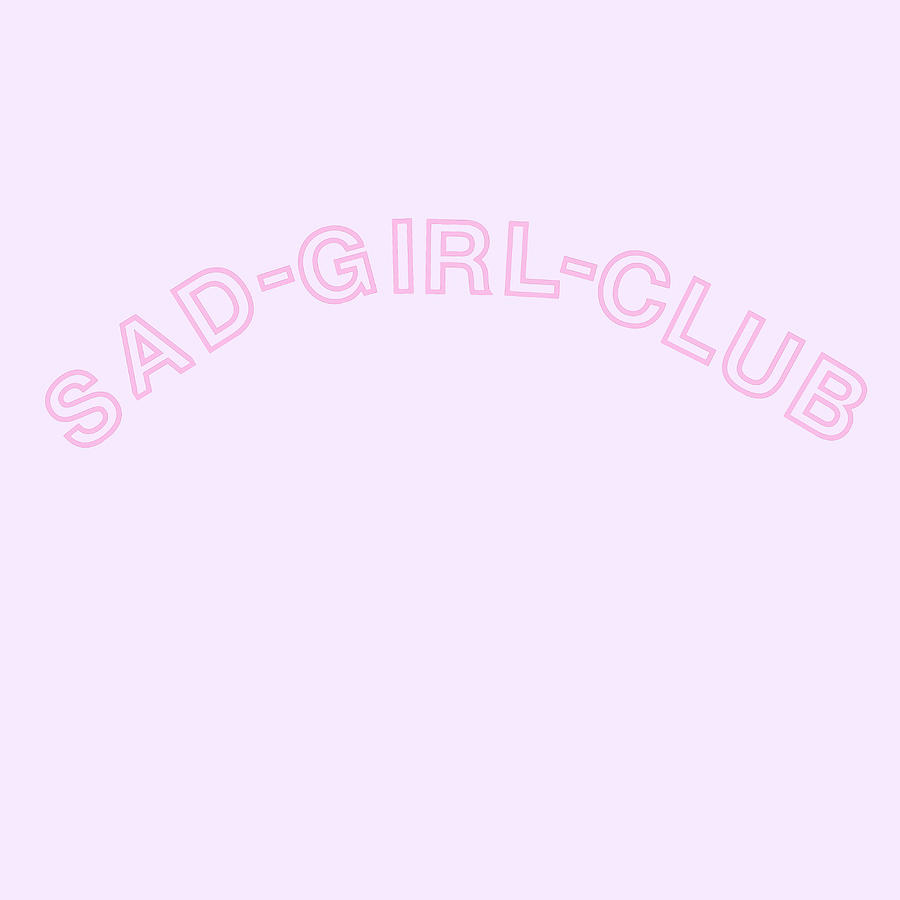 Sad Girl Club PINK Poster cute Painting by Gordon Caitlin | Fine Art ...
