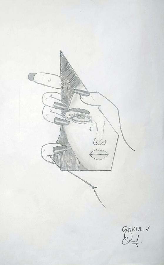 Sad girl Drawing by Maida Islam - Fine Art America