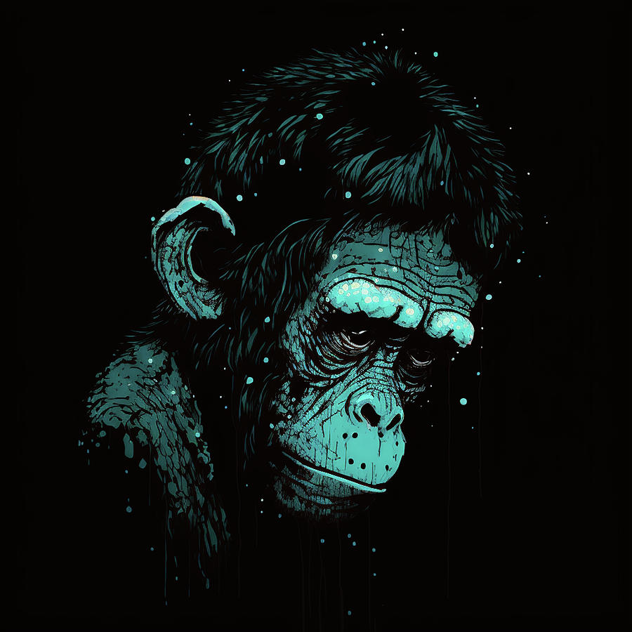 Sad Monkey Images Digital Art by Kailooma X TheDol - Pixels