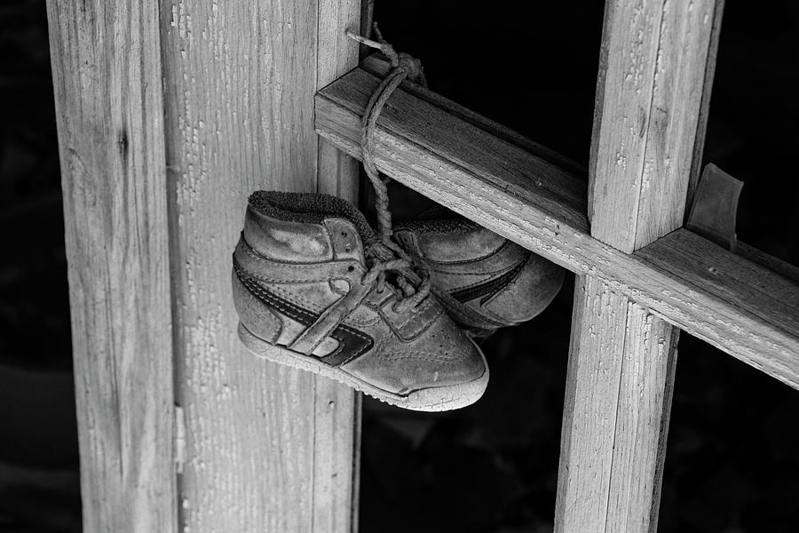Sad Shoes Bw Photograph