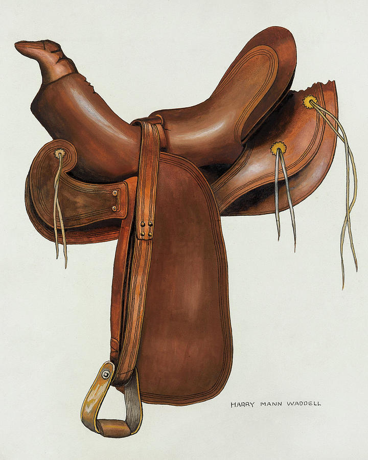 Saddle 1936 Drawing by Harry Mann Waddell Fine Art America