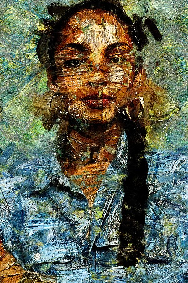 Sade Adu Mixed Media by Lew Rebekah | Fine Art America