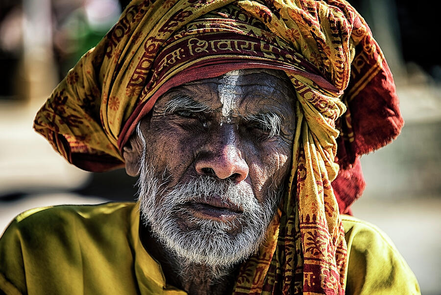 Portrait Photograph - Sadhu by Manjik Pictures