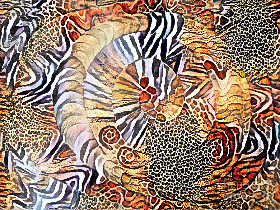 Safari Mosaic Eight Digital Art by Elisabeth Lucas