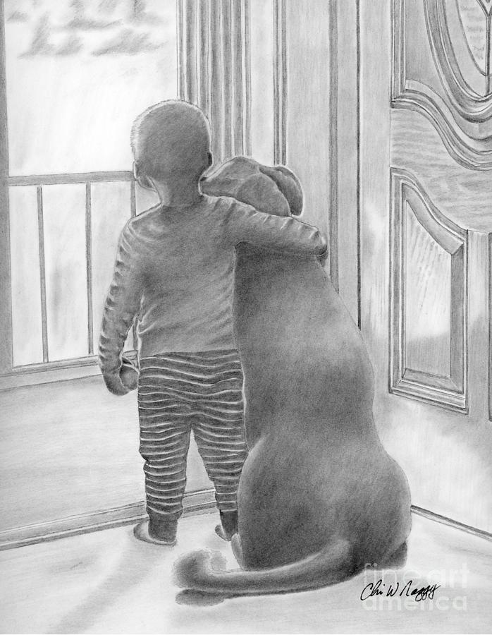 Safe Inside Drawing by Chris Naggy Safe Inside Drawing by Chris Naggy