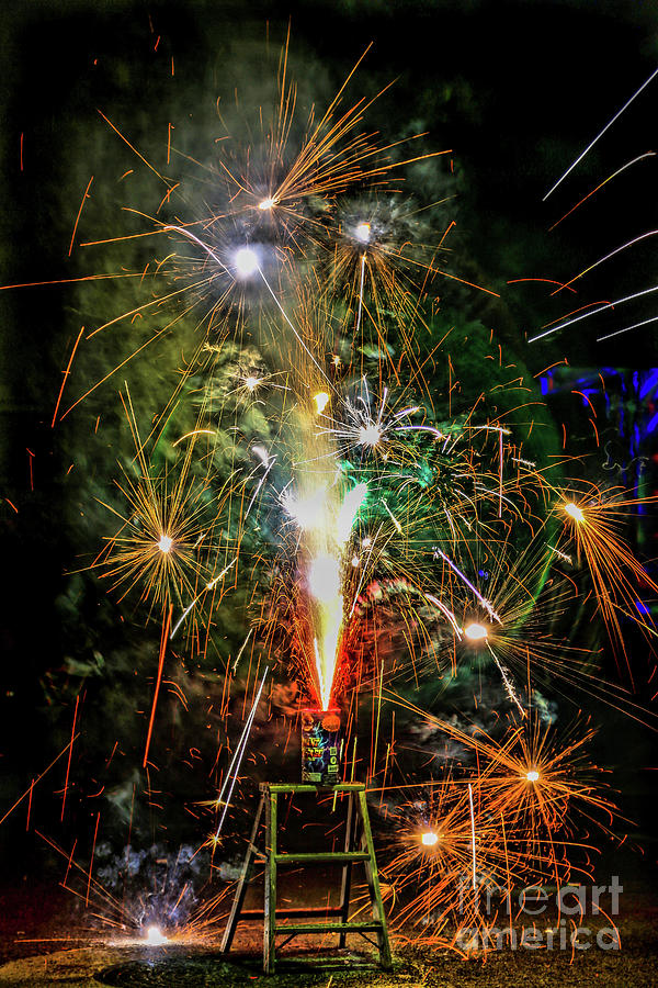 Safe n Sane Fireworks Photograph by Vivian Krug Cotton
