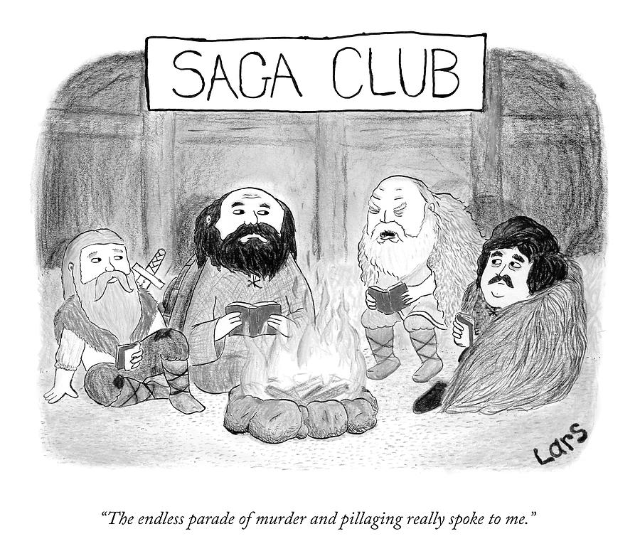 Saga Club Drawing by Lars Kenseth