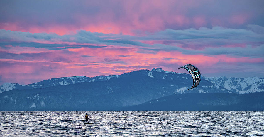 Sage Kiteboarding Photograph by Martin Gollery