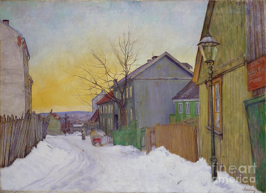 Sagene, 1911 Painting by O Vaering by Harald Sohlberg