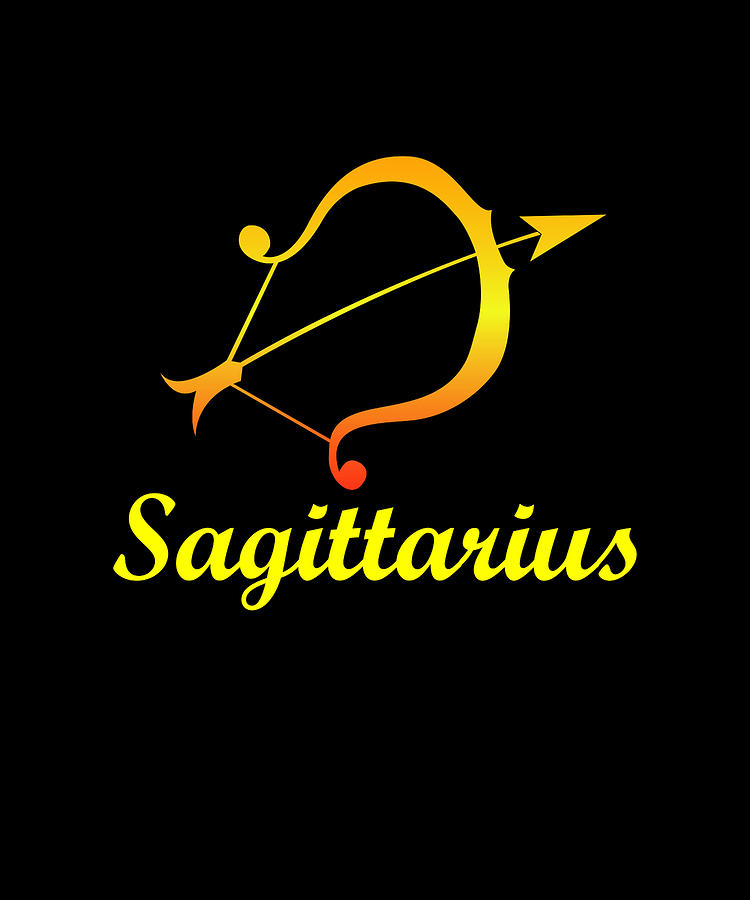 Sagittarius Fire Sign Graphic Zodiac Birthday Gift Idea Horoscope Design by Orange Pieces