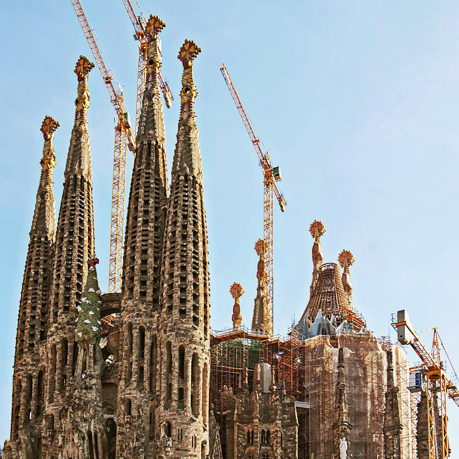 Sagrada Familia basilica spires, Gaudi, Barcelona Photograph by Tatiana Travelways
