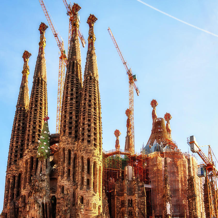 Sagrada Familia basilica spires, Gaudi, Barcelona Photograph by Tatiana ...