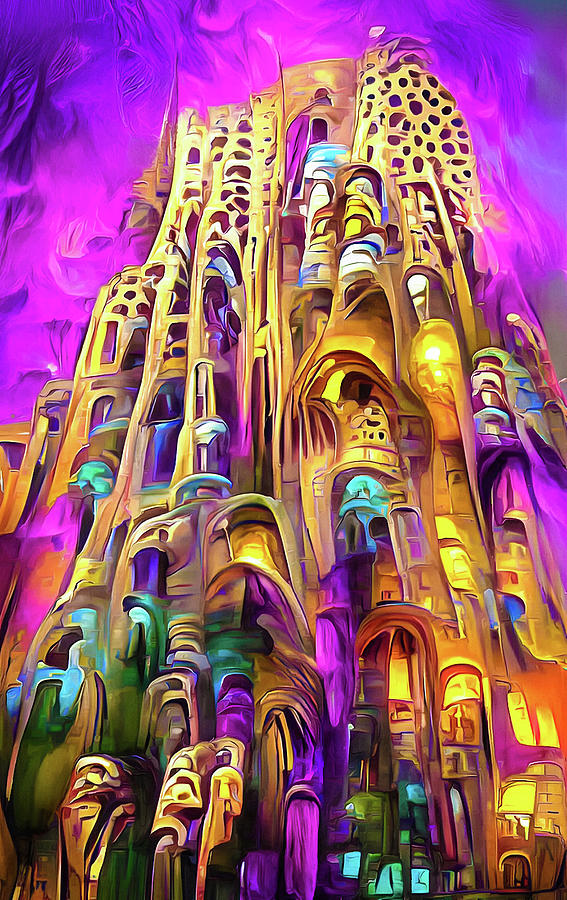 Sagrada Familia Church Barcelona 01 Digital Art by Matthias Hauser