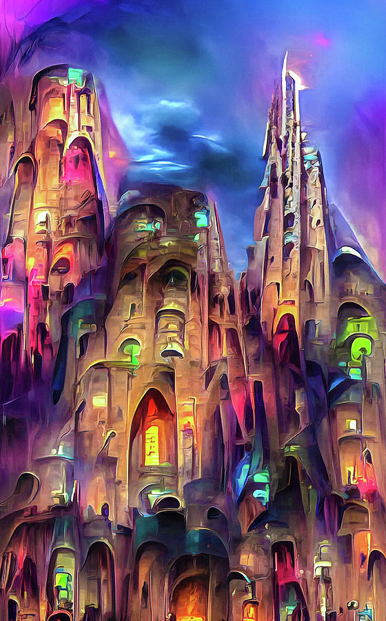 Sagrada Familia Church Barcelona 03 Digital Art by Matthias Hauser