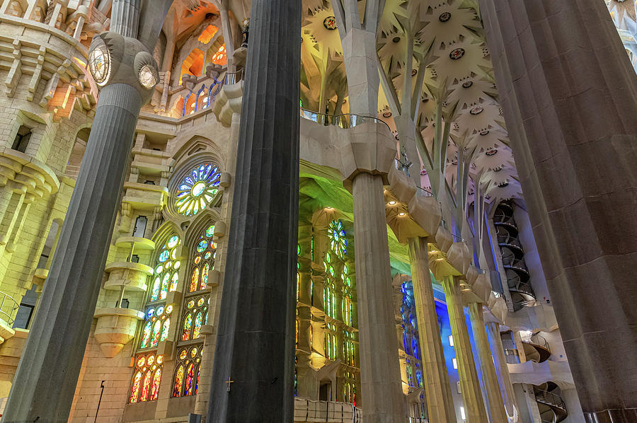 Sagrada Familia Interior 1 Photograph by Shirley Mitchell - Fine Art ...