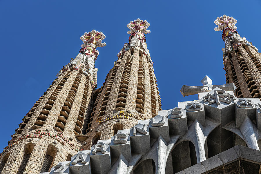 Sagrada Familia Towers 1 Photograph by Shirley Mitchell - Fine Art America