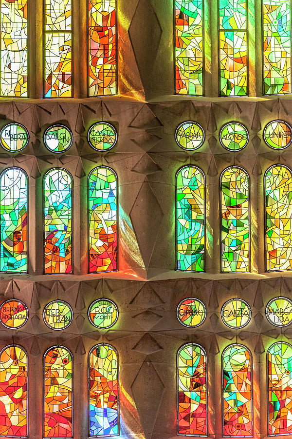 Sagrada Familias Stained Glass Photograph by W Chris Fooshee