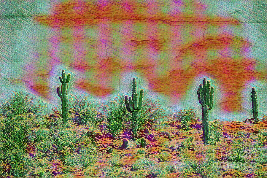 Saguaro 2909 Digital Art by David Ragland
