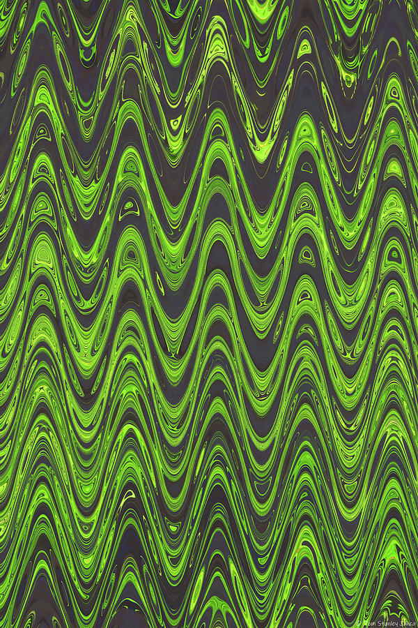 Saguaro Abstract Shower Curtain Digital Art by Tom Janca