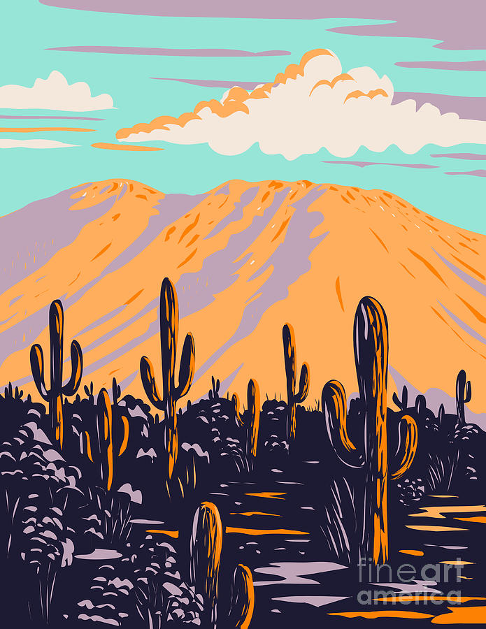 saguaro cactus art