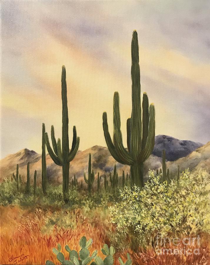 Saguaro Scene Painting by Summer Celeste