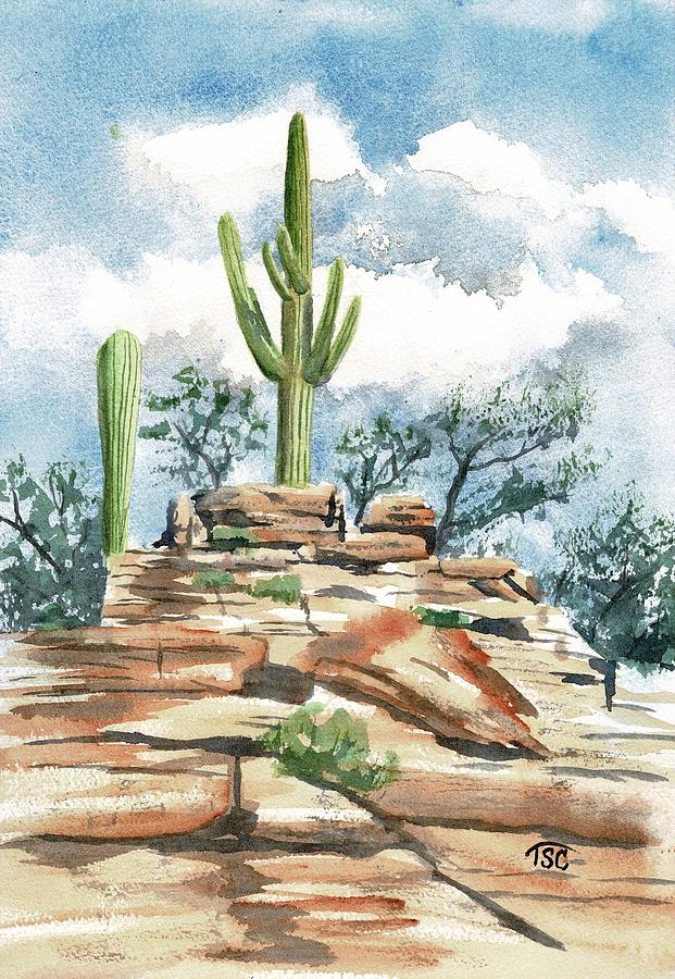 Saguaro Painting by Tammy Crawford