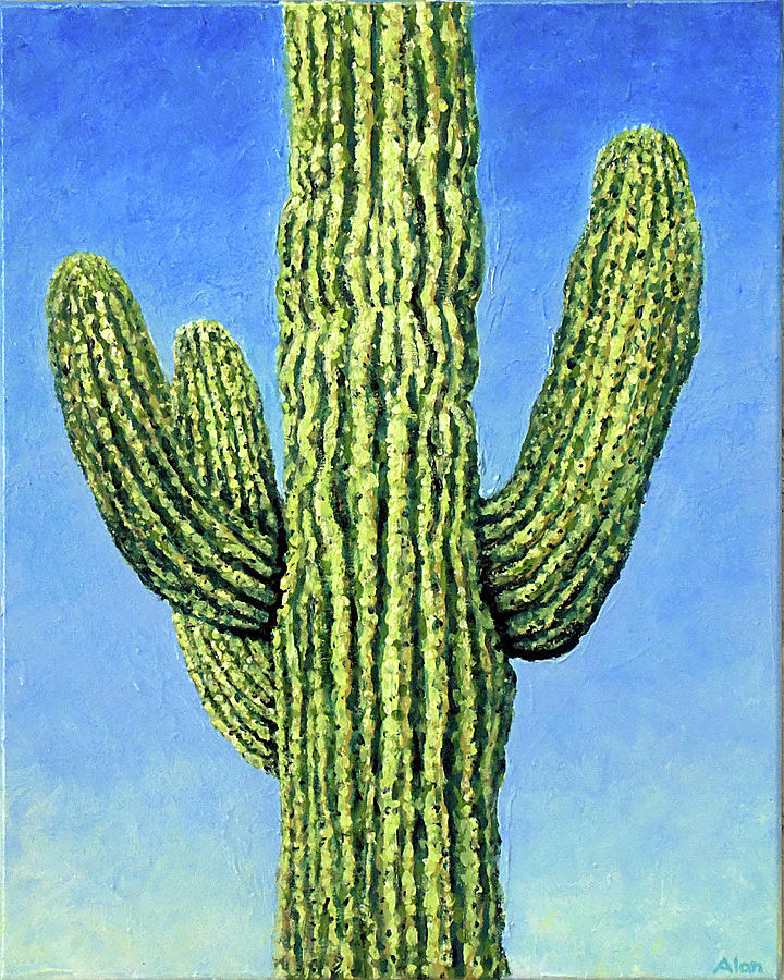 Saguaro Three Arms Painting by Alan Steele - Fine Art America