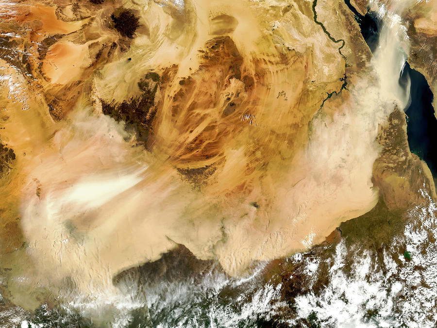 Sahara Desert Dust Storm From Space Photograph by M G Whittingham