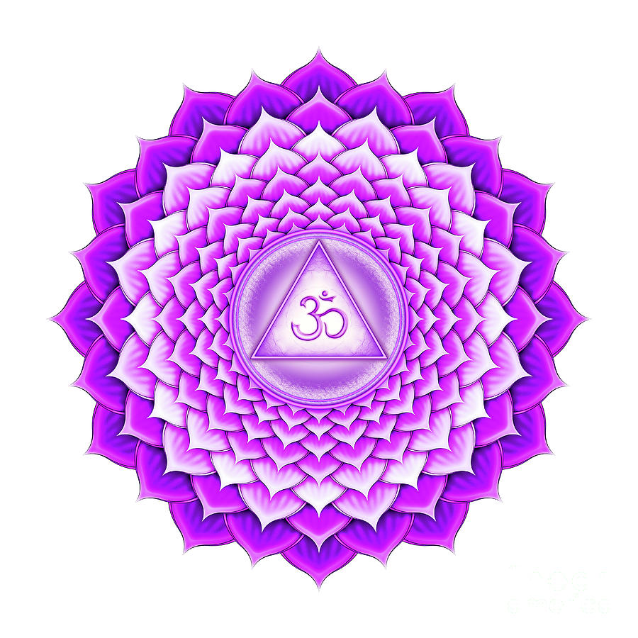 Sahasrara Chakra Series Iv White Background Digital Art By Dirk