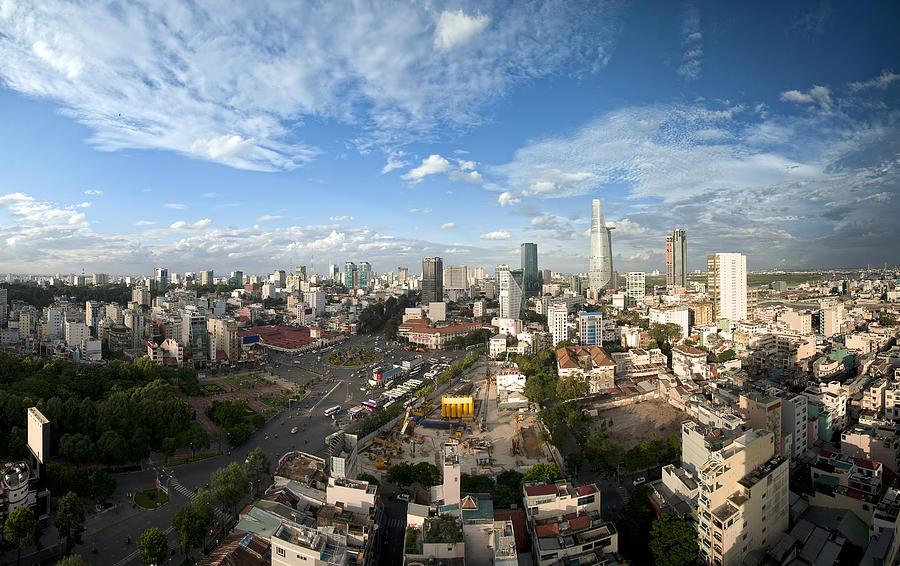 Saigon skyline panorama Photograph by Maxphotography