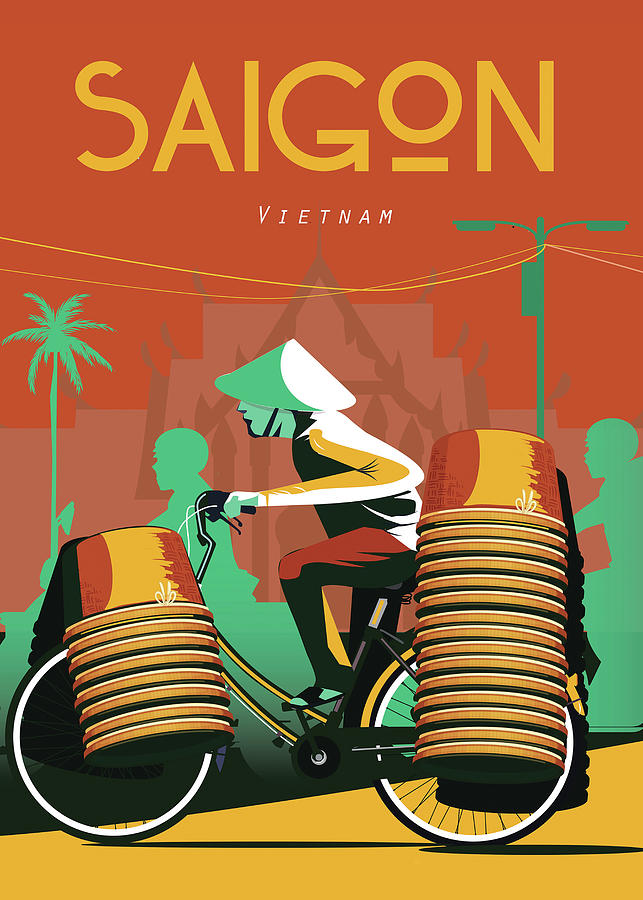 Saigon vietnam Vietnam Saigon Vintage World Travel Poster Poster